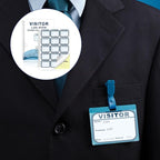 1 Pack of Visitor Badges Log with Carbon Copy Protecting Privacy Pages Visitor Stickers 8.5x11 Inch Visitor Log Book School Church Business Pass Guest Register Book - 225 Badges 30 Memo Pages (1)