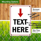 Custom Arrow,Custom Directional Sign, Arrow Down Sign, 7x10 Inches, Rust Free .040 Aluminum, Fade Resistant, Made in USA by My Sign Center