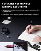 novium Hoverpen Interstellar, Mars Magma, Ballpoint Pen, Unisex, 23.5 Degree Angle, Schmidt Ballpoint Cartridges, Smooth Writing, No Spills, No Spotting, No Explosions