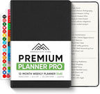 PRODUCTIVITY STORE Pro - Undated, 2026 Planner, 5.8” x 8.3” - The #1 Productivity Planner to Achieve Your 2026 Goals - Planner 2026-2027 - Black - A5