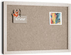 Fluxynara Felt Cork Board Alternative, Felt Bulletin Board 16" x 12" Oatmeal Frame with 8 Adhesive Tabs, Pin Board for Home Office, Classroom, Entryway, Kitchen Wall Decor—Deep Camel