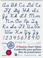 D'Nealian Chart Tablet, 24"X32", Cursive, 25 Sheets