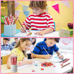 JULMELON 72PCS Valentine's Day Party Favors Set,36PCS Valentines Pencils with 36PCS Heart Erasers, Wooden Pencils for Kids School Classroom Office Party Reward Supplies