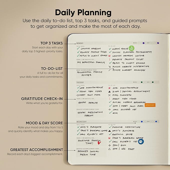 Undated, 2026 Planner, 8.5" x 11" - The #1 Productivity Planner to Achieve Your 2026 Goals - Planner 2026-2027 by PRODUCTIVITY STORE (A4, NAVY)