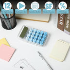 Mr. Pen- Mechanical Switch Calculator, 10 Digits, Blue, Transparent Body, Large LCD Display, Big Buttons, Desktop, Cute, Aesthetic