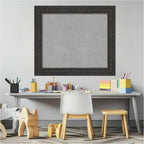 Amanti Art Black Framed Magnetic Board 25x29 Medium Vision Board for use with Magnets, 100% Metal Sheet to Display Items as Office Decor or for Home Organization in mudroom, Kitchen or Kids Room