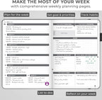 Clever Fox Dated Planner 2026-2027 – Weekly Life Planner Notebook for Time Management – Planner with Habits Tracker & To-Do List (Black)