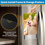 Magnetic Sign Holder 11 x 17, 20 Pack Rigid Magnetic Paper Holder Poster Display Frame, Clear Plastic Document Protectors with Magnet & Adhesive, Adhesive Frame for Wall Door Fridge Window