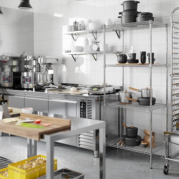 Regal Altair 21" Deep x 30" Wide x 74" Height Wire Shelving Kit | 4-Tier | NSF Commercial Storage Rack Unit