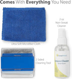 GreatShield Universal Screen Cleaning Kit, Microfiber Cloth + 2 Sided Brush + Non-Streak Solution Spray [for TV, Laptops, PC Monitors, Smartphones, Tablets, Camera, Keyboard and Other Electronics]