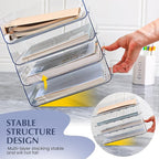 CiWiVOKi 2 Pack Stackable Paper Tray, Acrylic File Organizer for Desk, Office Organizer and Storage for Desk Accessories, Notes, Books, File Paper, Document