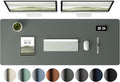 Aothia Leather Desk Pad Protector, Office Desk Mat, Large Mouse Pad, Laptop Desk Pad, Non-Slip PU Leather Desk Blotter, Waterproof Desk Writing Pad for Office and Home (Jungle Green, 47" x 17")