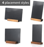 JDEA Desktop Chalkboard Sign Double-Sided Chalkboard with Wooden Base (3 Pack 7.9x5.1)
