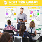 (6 Pads) Sticky Easel Pad 25 in x 30 in Post, Large Self Stick Flip Chart Premium Paper for Teachers, Mount to Most Surfaces and Bleedproof, Super Sticking Power