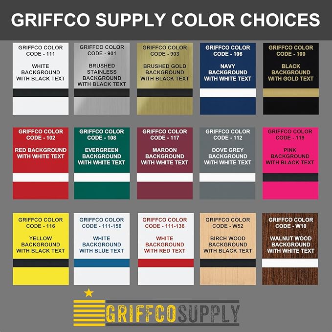 Made in USA Personalized Desk Name Plate – Custom Engraved Office Sign, 2”x8” – Choose Color, Font & Holder by Griffco Supply
