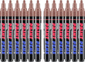 Craiiby Brown Paint Pens Paint Markers - 12 Pack Permanent Quick Dry Waterproof Marker Pens for Rocks Wood Fabric Plastic Canvas Glass Mugs Metal Tire Stone