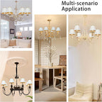 TAaMTYH small lamp shade chandelier shades set of 6，Fabric Lampshade for Wall Lamp，chandelier shades，small tadle lamps，For Cutting Edge bulbs, Clip-on Fitter Lampshade，3" X 6" X 5"