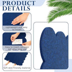 Mooliwe Scalloped Felt Bulletin Board 72 x 48 Inches Foldable Dark Blue Pin Cork Board Alternative for Wall, 6' x 4' Trifold Picture Vision Self Adhesive Bulletin Decorative