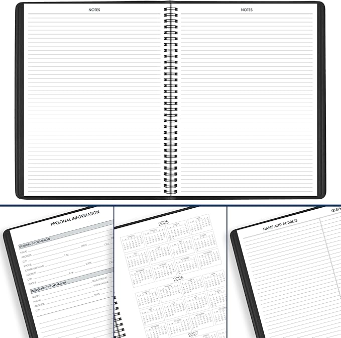 AT-A-GLANCE 2026 Appointment Book Planner, Weekly, 8-1/4" x 11", Large, Black (709500526)