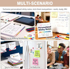 Personalized Sticky Notes Bulk 3-500 Pack – 3"x3" Custom Notepads Promotional Items with Your Logo Text 50 Sheets/Pads, Funny Post it Notes, Stationery Note Gifts for Office Business School Students