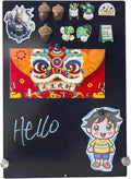 12 x 9 Inch Magnetic Bulletin Board Dry Erase Memo Board Freestanding Metal Easel for Magnet Display for Tabletop Desktop Home Office Decor