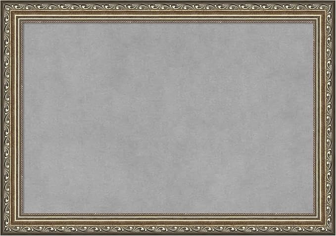 Amanti Art Silver Framed Magnetic Board 14x20 Small Vision Board for use with Magnets, 100% Metal Sheet to Display Items as Office Decor or for Home Organization in mudroom, Kitchen or Kids Room