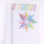 AOKIVIGOA 500pcs Coloured Paper Clips with Plastic Box of Paper Clips for Office Stationery 33mm 20 Colors Multicoloured I
