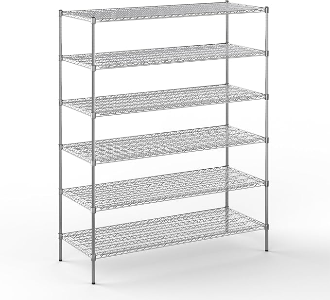 Regal Altair 24" Deep x 60" Wide x 74" Height Wire Shelving Kit | 6-Tier | NSF Commercial Storage Rack Unit