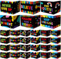 Honoson 24 Pcs Bulk Inspirational Privacy Folders for Students Cardboard Test Privacy Boards Motivational Words Desk Dividers Shield for Classroom School Study Supplies, 6 Styles(Colorful)
