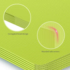 6 Pack Fluorescent Green Desk Dividers for Students, Privacy Shields Folder for Students, Durable & Waterproof Plastic Study Board, Classroom Teacher Supplies Test Divider, Includes Extra Labels