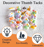 30 Pcs Cute Push Pins,Decorative Thumb Tacks,Animal Push Pins for Photo Wall Maps,Memo Note,Bulletin Board or Cork Boards,Multi-Functional Pushpin Tool Office Accessories(Cat paw-3)