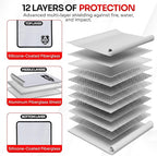 Mart Cobra Fireproof Document Bag with Zipper Fire and Waterproof Document Storage Fireproof Money Bag Cash Fire Proof for Important Home Documents Safe Accessories Paper Holder Pouch Envelope Travel