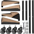 Bytesium PC Tower Stand – Metal Frame – Adjustable Width and Length – 4 Locking Wheels – Cork Pads – Computer Tower Stand for ATX – Easy Assembly – Wide Size Range – Computer Cart – CPU Holder
