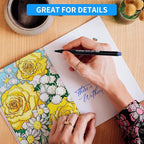 huesamhi 24 Fineliner Pens Set 0.4mm Ultra Fine Tip Drawing Markers for Adult Coloring Books, Bullet Journaling Art No Bleed Professional Color Pens with Vibrant Inks Artist