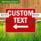 Custom Arrow,Custom Directional Sign, Left Arrow,24x30 Inches, Rust Free .063 Aluminum, Fade Resistant, Made in USA by My Sign Center