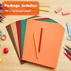 Sinmoe 100 Sheets 5 Shades Cardstock Paper 8.5 x 11 Inches 180gsm Solid Core Printer Paper for Scrapbooking DIY Arts Crafts Making Office Home Supplies (Autumn Color)