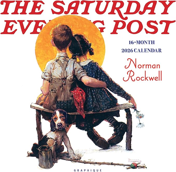 Graphique 2026 Saturday Evening Post Mini Wall Calendar | 7” x 7” | Thick Paper | Home & Office Organizer | Large Monthly Grid | 3 Languages & Marked Holidays | 4 Month Preview Page for 2027