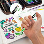 ZSCM Retractable Gel Pen For Adult Coloring, 60 Colors Large Capacity Multicolor Gel Ink Pens, 1 mm Fine Point Smooth Writing Color Pen for Adult Coloring Book Note Taking Aesthetic Art Supplies