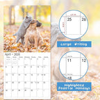 2026 Wall Calendar,Calendar 2026, November 2025 - December 2026, Wall Calendar Kittens and Puppies, 12" x 24" Opened,Full Page Months Thick & Sturdy Paper for Calendar Organizing & Planning