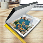 Golden State Art, Archival Folio Storage Box 16x20, Clamshell Design with Metal Edge, Preserve And Store Photos Documents Cards Prints Arts Crafts DIY, Gray