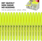 Buecs Highlighters Bulk Pack, 108 Count, Chisel Tip,Fluorescent Yellow, suitable for Adults Highlighting Planner Notes, Office School Supplies