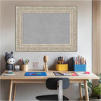 Amanti Art Silver Framed Magnetic Board 23x31 Medium Vision Board for use with Magnets, 100% Metal Sheet to Display Items as Office Decor or for Home Organization in mudroom, Kitchen or Kids Room