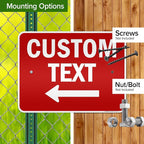 Custom Arrow,Custom Directional Sign, Left Arrow,18x24 Inches, 3M EGP Reflective, Rust Free .080 Aluminum, Fade Resistant, Made in USA by My Sign Center