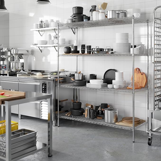 Regal Altair 24" Deep x 60" Wide x 74" Height Wire Shelving Kit | 4-Tier | NSF Commercial Storage Rack Unit