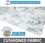 Drymate Premium Luxury Shelf & Drawer Liner, Thick Cushioned Fabric, Non-Adhesive, Absorbent, Waterproof, Slip-Resistant, Liners for Kitchen Cabinets (USA Made)(12”x59”)(24-Pack)(Light Blue)