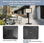 STANDNEE Heavy-duty 8.5x11 in Sign Stand Holder Floor Stand Sign, Poster Display Standing Signs with PVC Magnetic Frame & Heavy-duty pedestal, Black