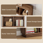 ChooChoo 3-Tier Bookshelf, 6 Cube Storage Organizer, Wooden Bookcase with Storage, Cube Storage Bookshelf for Bedroom and Home Office, Brown Walnut