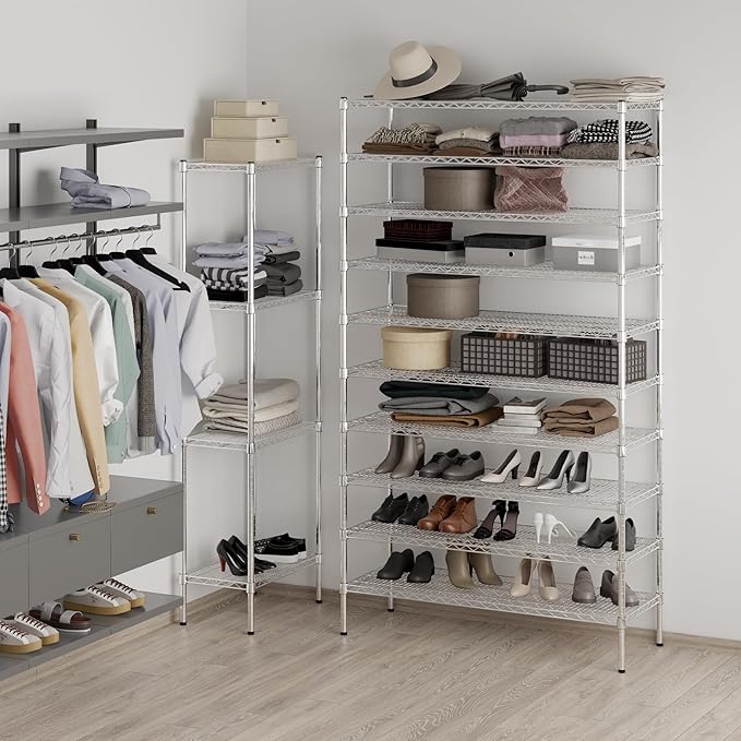 Regal Altair 18" Deep x 48" Wide x 86" Height Wire Shelving Kit | 10-Tier | NSF Commercial Storage Rack Unit