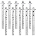 10 Pieces 6 Inch 15 cm Pocket Ruler Flexible Precision Stainless Steel Ruler with Detachable Clips Stainless Steel Pocket Clip Scale Gauge Metric British System
