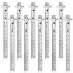 10 Pieces 6 Inch 15 cm Pocket Ruler Flexible Precision Stainless Steel Ruler with Detachable Clips Stainless Steel Pocket Clip Scale Gauge Metric British System